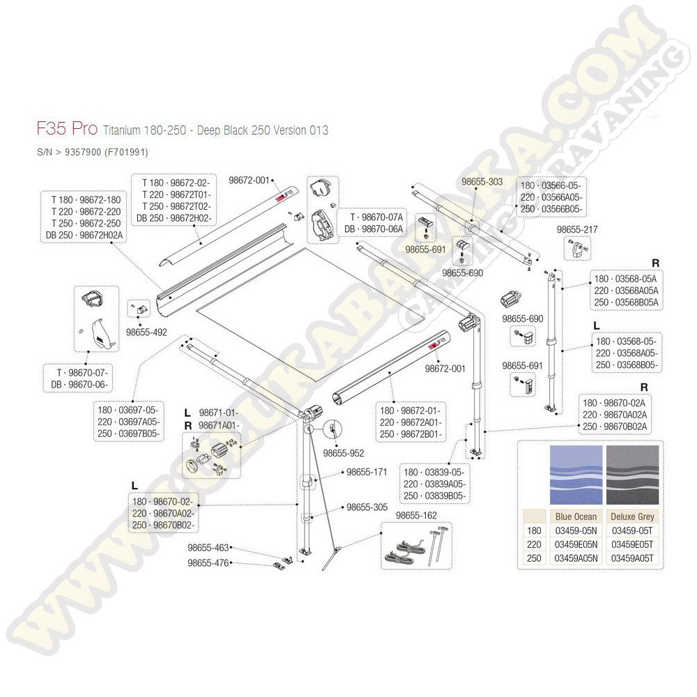 03697A05 Terminal profilé Rafter latéral  F35 220