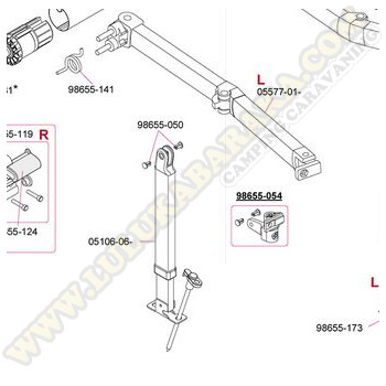 98655-050. Fixation bout Snip Snap (2 pièces)