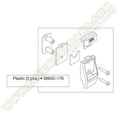 98655-176. Étaux mureaux en plastique