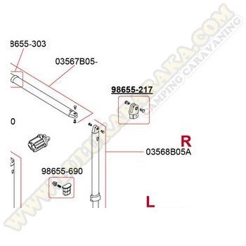 98655-217. Kit pièce au bout  Caravanstore 05