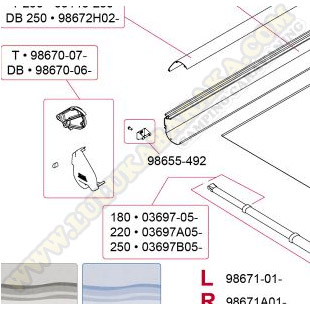 98655-492. Kit de serrage rafter F35 05 gris