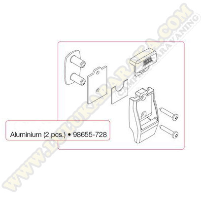 98655-728. Aluminium étaux pour le mur 