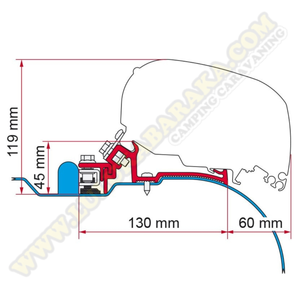 Support F65 Iveco Daily H2 de 2006 à 2014