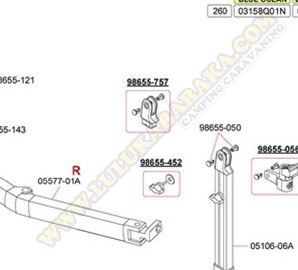 98655-757. Kit pièce au bout du pied F45I 06