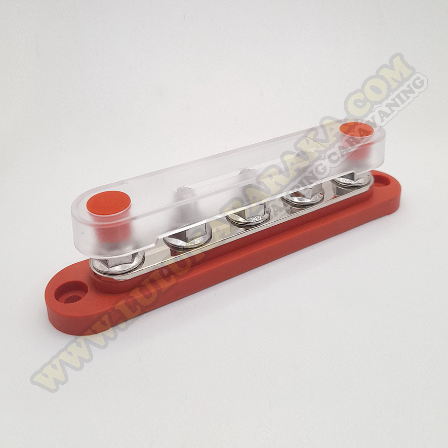 Barre omnibus 150 A 5P M8 rouge