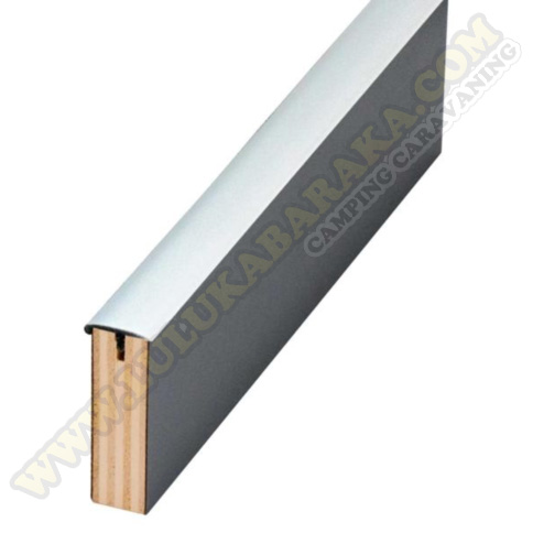 Rebord T demi-profilée gris argent 4 m. (OUTLET)