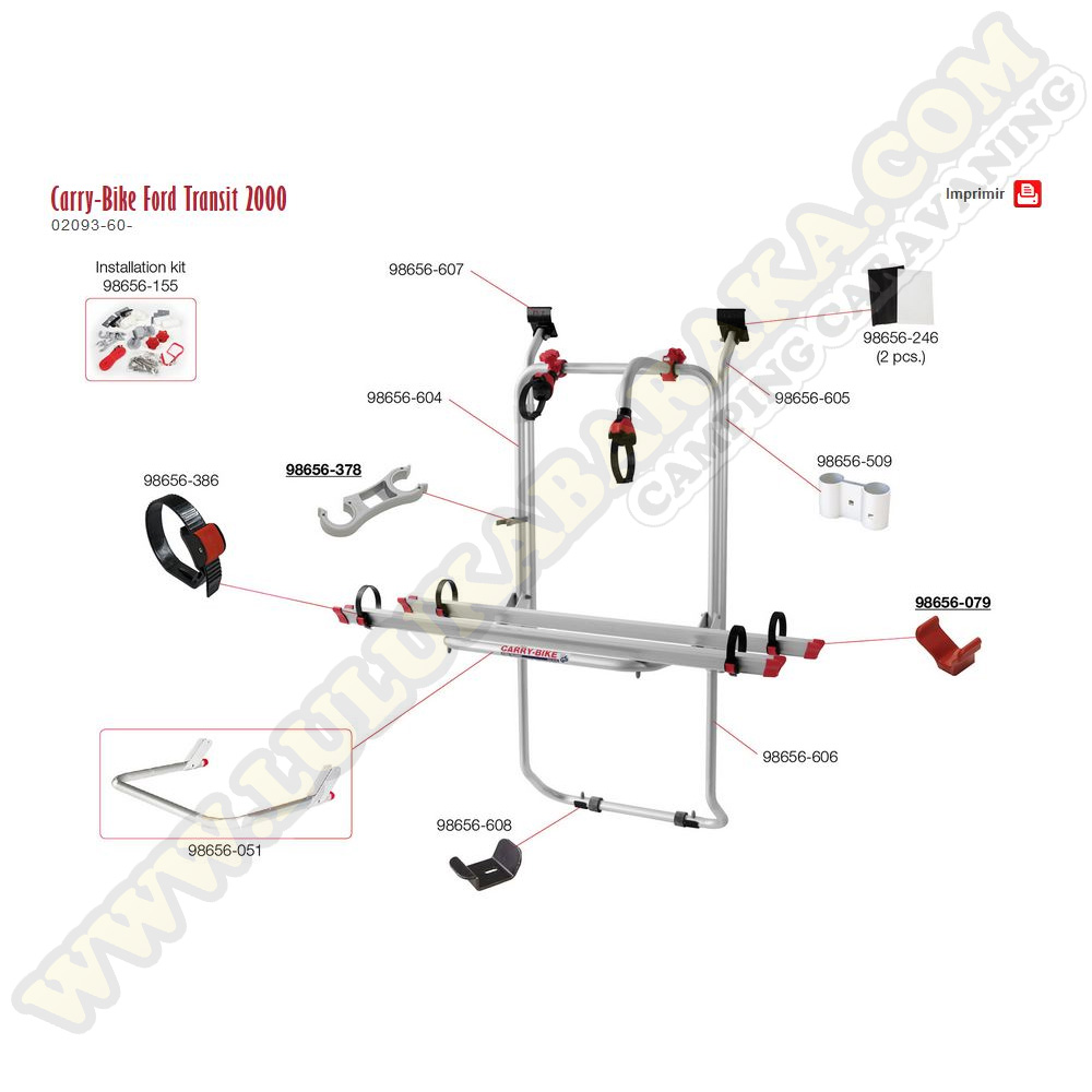 Rechange Carry-Bike Ford Transit 2000