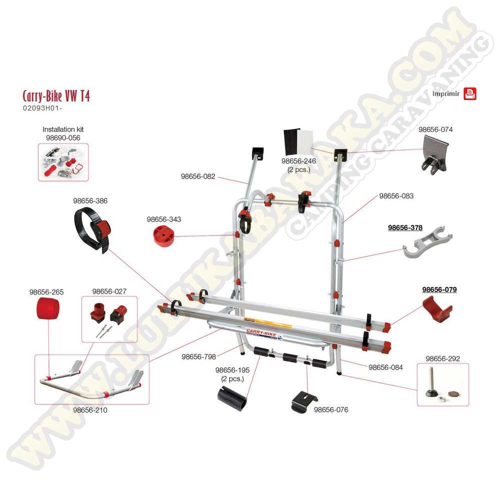 Rechange Carry-Bike VW T4