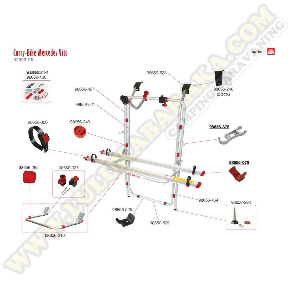 Rechange Carry-Bike Vito avant 2003