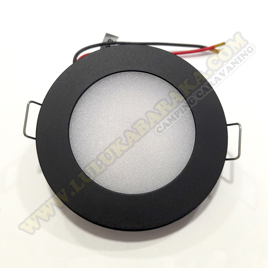 Spot encastrable noir.