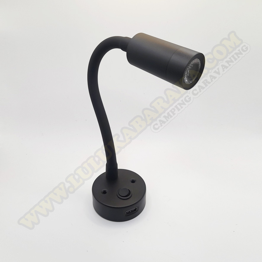 Lampe de lecture 2 W blanc chaud, finition noire 2