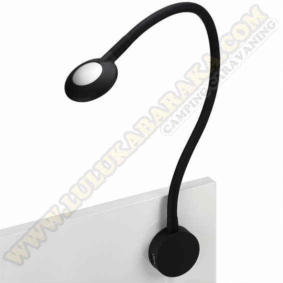 Lampe LED flexible ovale USB Noir