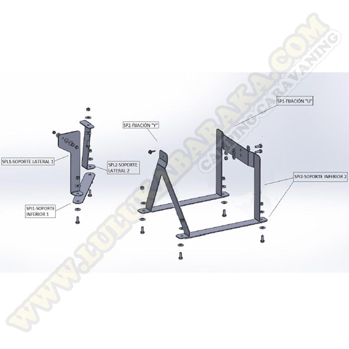 Kit Fixation Réservoir extérieur T5/T6 57l.