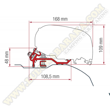 Support F80S Ducato-Jumper-Boxer 2006 profil bas