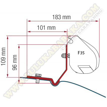 Kit de supports F35 VW Caddy Maxi Deep Black