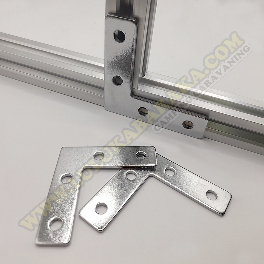 Plaque de jonction en L pour profilé en aluminium