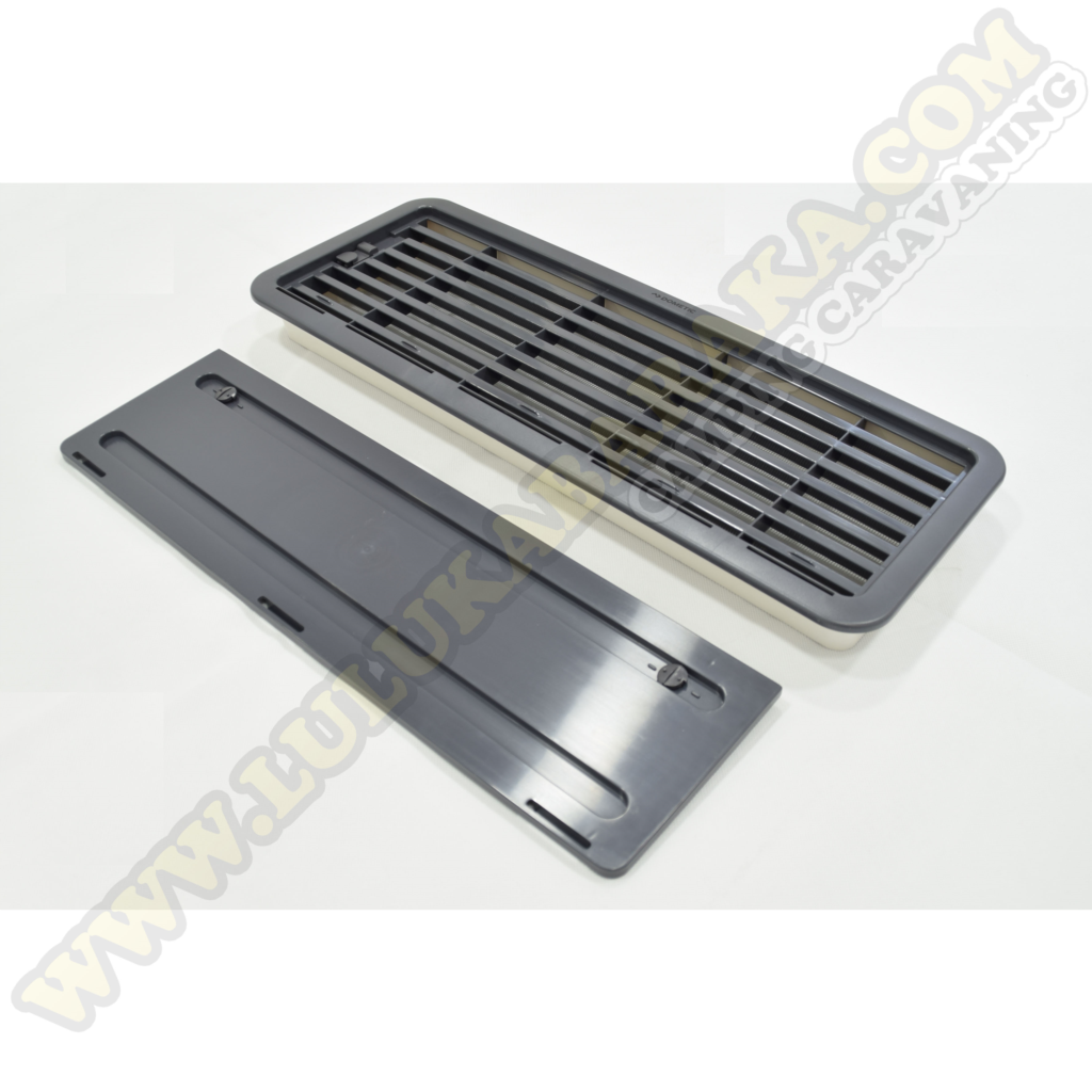 Grille ventilation avec couvercle LS 200 gris foncé