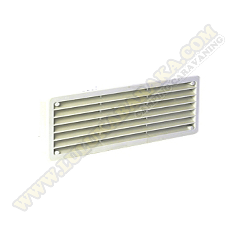 Grille de ventilation avec moustiquaire 27 x 12 cm.