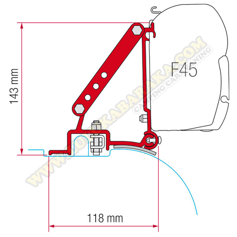 Support F45 Ducato High Roof jusqu'au 6/2006