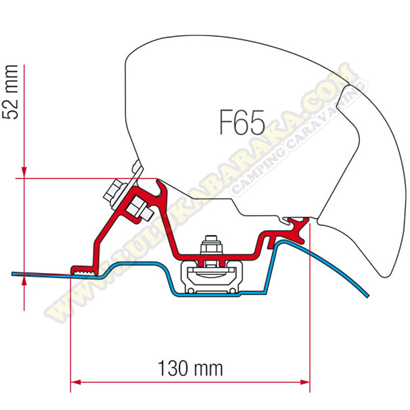 Support F65 et F80S Sprinter Roof Rail