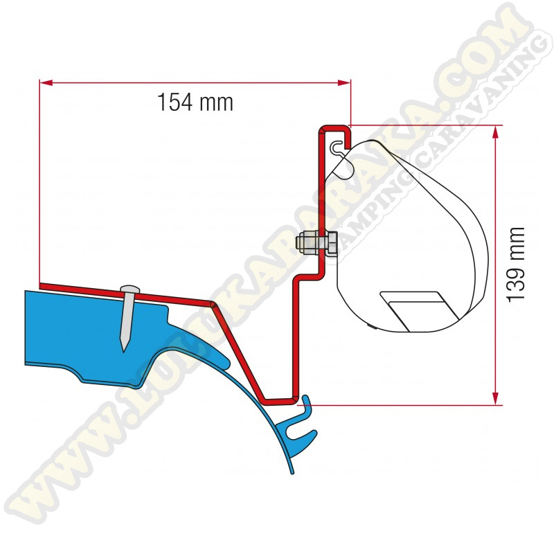 Support F35 Mercedes Vito Jules Verne - black finish brackets