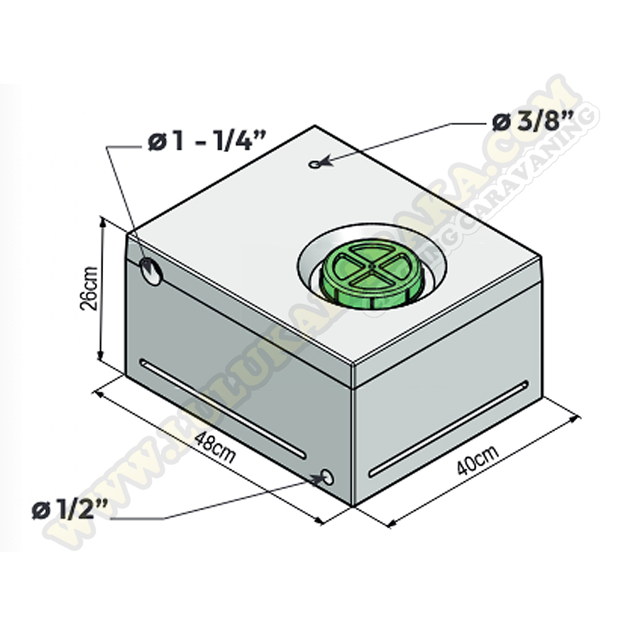 Réservoir Vecamplast 48L 48x40x27cm avec inserts Fix System (OUTLET)