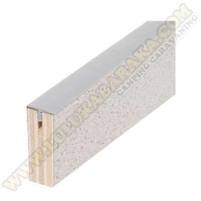 Rebord T gris moyen 3 m. (OUTLET)