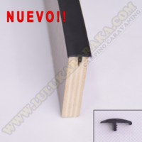 Rebord T semiprofilé noir 4m. (OUTLET)