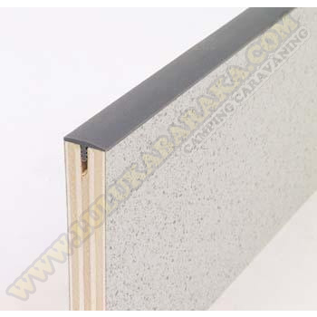 Rebord T demi-profilé gris foncé 4 m (OUTLET)