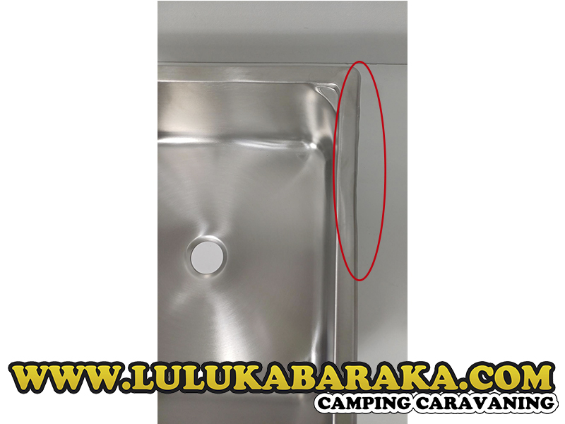 Évier carré inox. 350x350 (OUTLET)