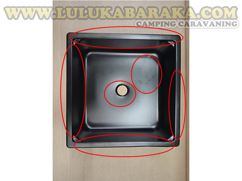 Évier 350x350 Noir (OUTLET)