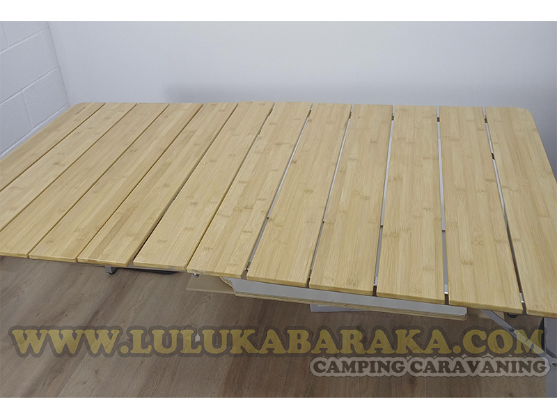 Table de camping pliante K-MAKU en bambou Sakayan XL (OUTLET)