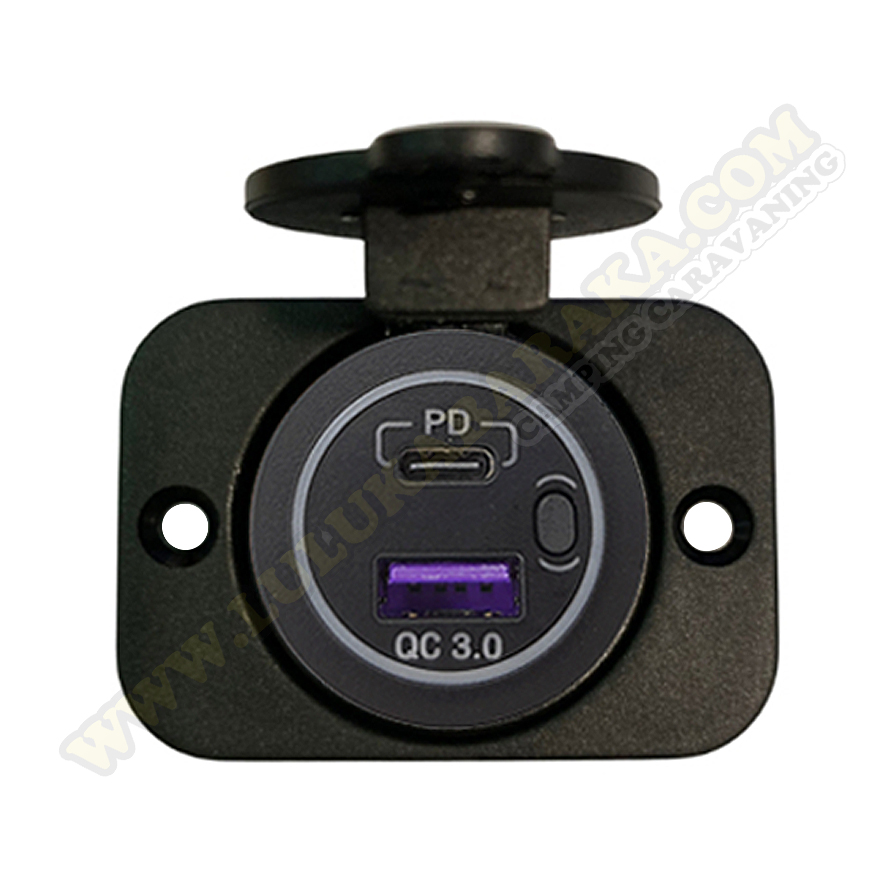 Prise USB 3.0 + connecteur C avec interrupteur